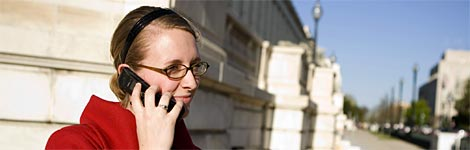 Woman talking on the phone